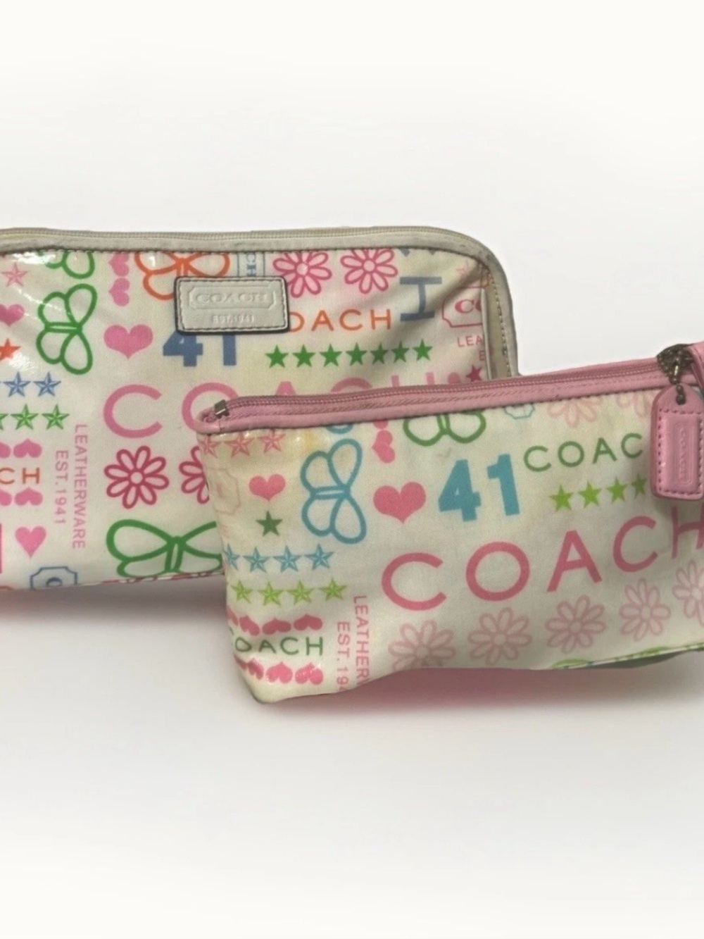 Coach y2k butterfly poppy cosmetic case set